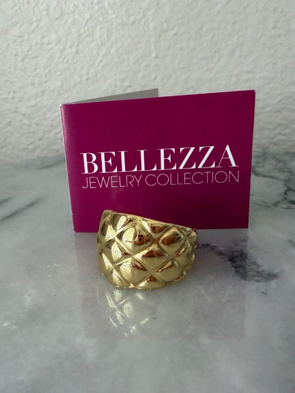 Like New Beautiful Bellezza Bronze Degrade Bombe Quilted Ring - 7